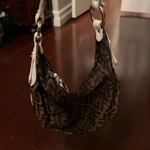 White Fendi hobo